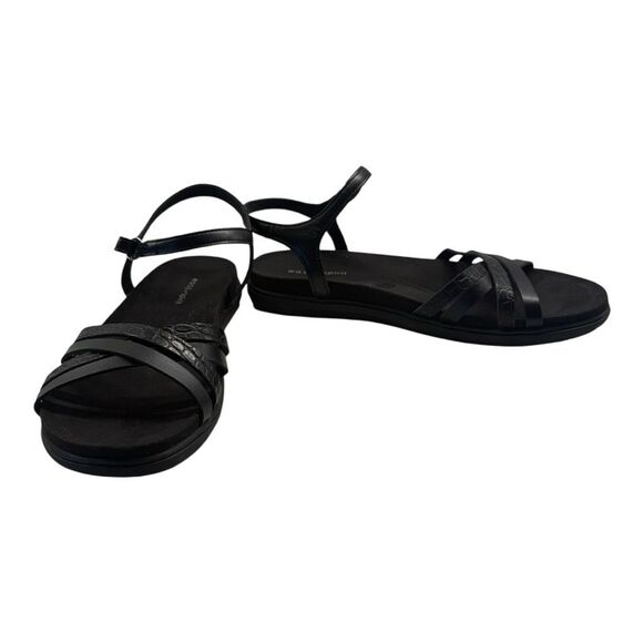 Easy Spirit Dottle 3 Embossed Comfort Sandals Women’s Size 8 Black Ankle Strap - Picture 3 of 8